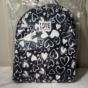Brighton Black and White Heart Backpack